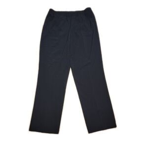 Kim Rogers Pull On Elastic Waist Pants ~ Sz 4 ~ Black ~ High Rise ~ 31" Inseam